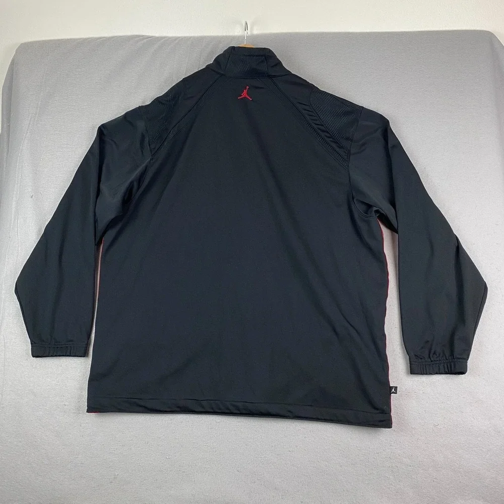 Jordan Jacket Mens XXL Full Zip Windbreaker black 356039-010 Jumpman Logo Rare